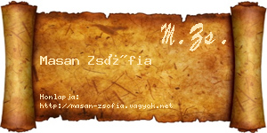 Masan Zsófia névjegykártya